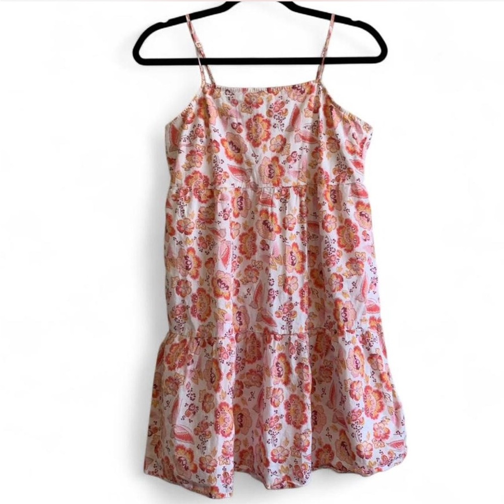 Loft Pink&Orange Floral Spaghetti Strap Dress Size Small!